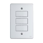 Kit Conjunto Interruptor 4x2 | 3 Teclas Simples 10a 250v 5 Pe